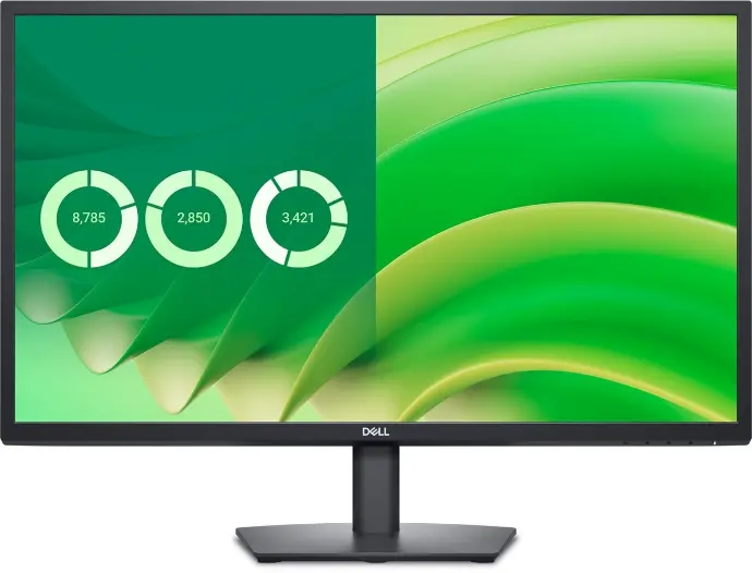 Monitor DELL E2725H, 27,0 pulgadas (resolución 1920x1080 up to 75Hz), conector VGA/DP, Ajuste inclinación, incluye Cable DP y poder.