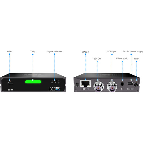 N3-s Convertidor bidireccional 3G-SDI NDI Toda la potencia NDI que necesitas para un vídeo HD fluido.