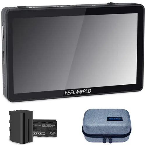 FeelWorld F6 Plus V2 Monitor with ANP75 Battery and AMC5 Bag Kit