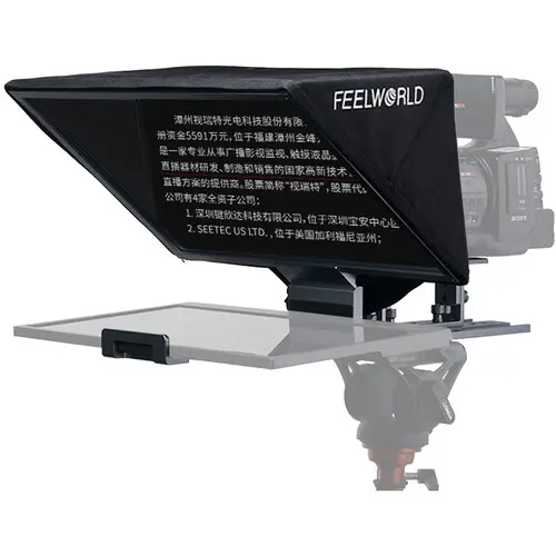 Teleprompter plegable FeelWorld TP16 con control remoto para tabletas